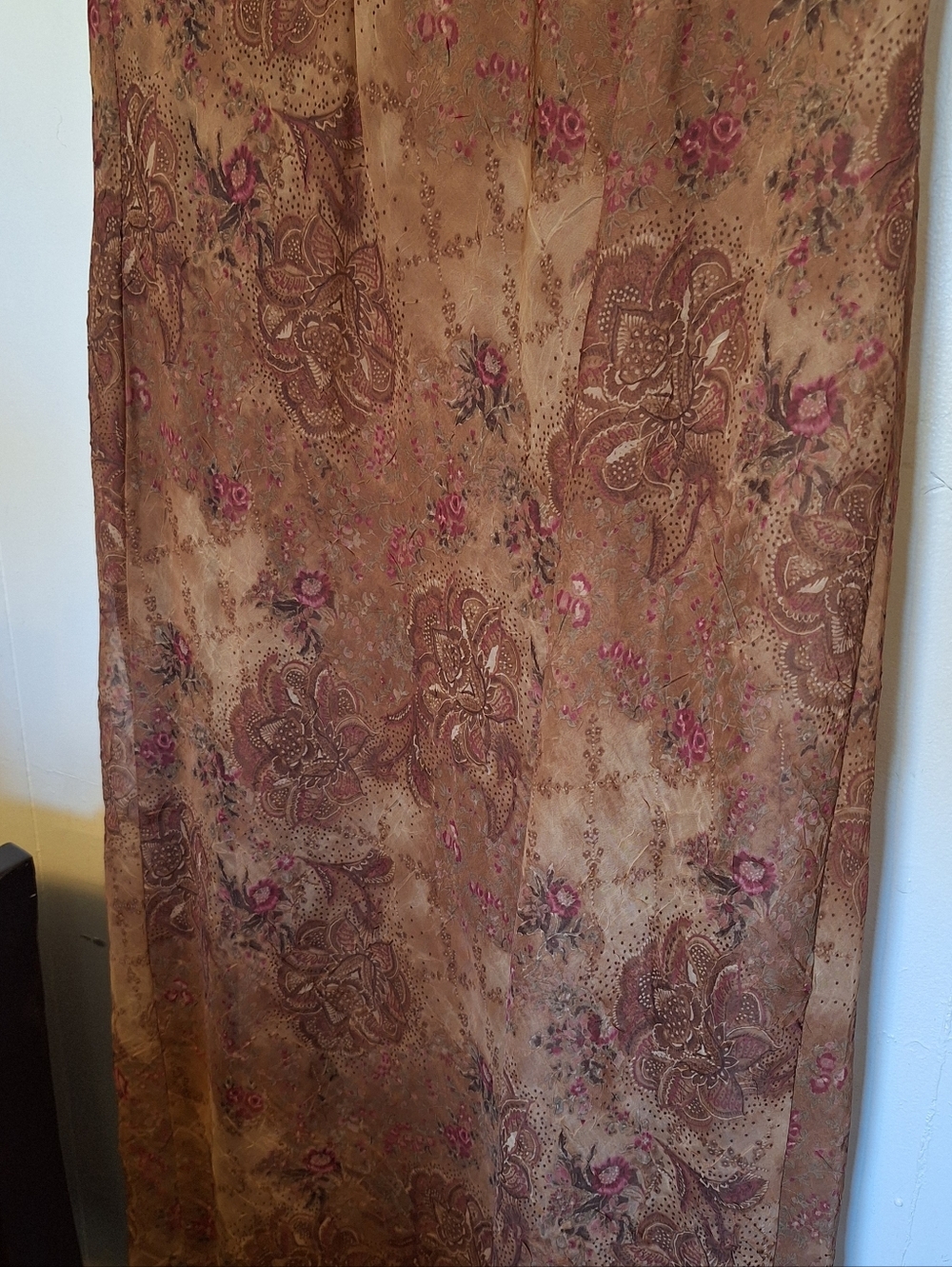 Sleeveless Brown Floral Maxi Dress - Picture 4 of 5